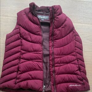 Eddie Bauer Women's Maroon Quilted Vest